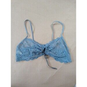 Espiral Bralette Womens XL Gray Lace Fairycore